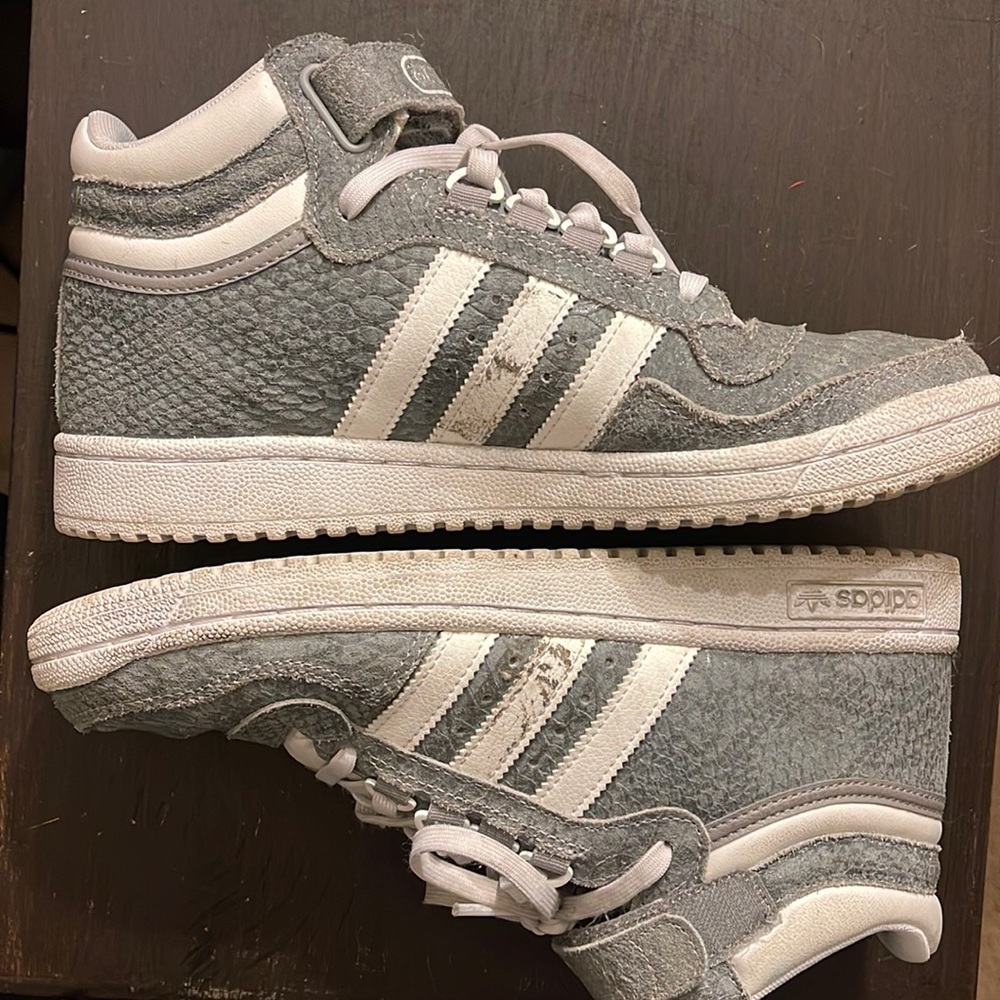 Adidas grey high tops